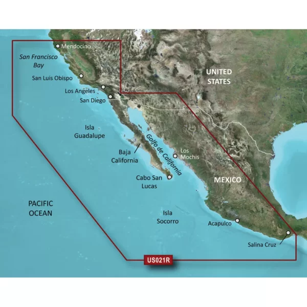 Garmin BlueChart g3 HD - HXUS021R - California - Mexico - microSD-SD