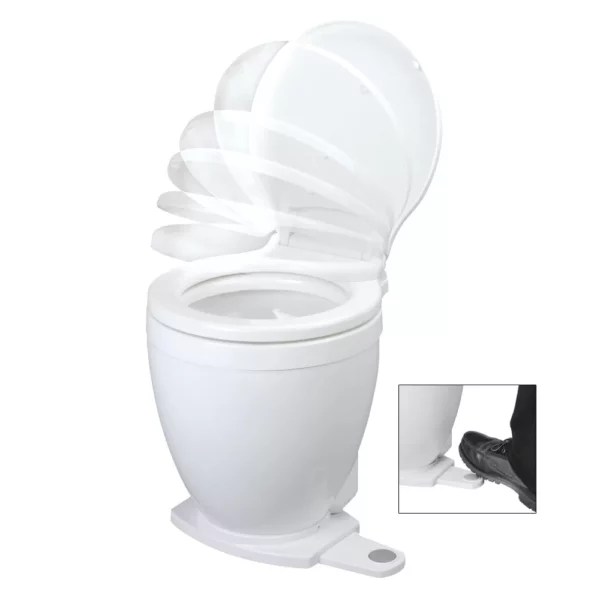 Jabsco Lite Flush Electric 12V Toilet w-Footswitch