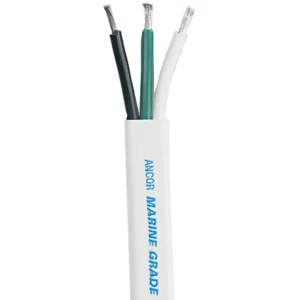 Ancor White Triplex Cable - 8-3 AWG - Flat - 100'