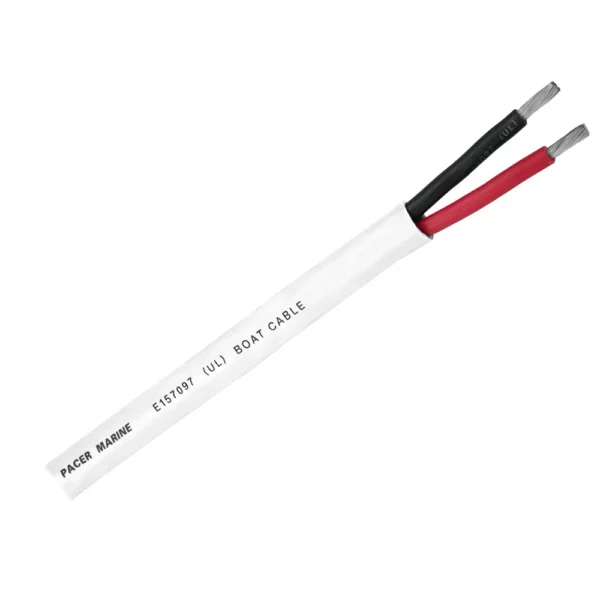 Pacer Duplex 2 Conductor Cable - 100' - 12-2 AWG - Red, Black