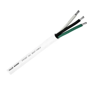 Pacer Round 3 Conductor Cable - 250' - 14-3 AWG - Black, Green & White