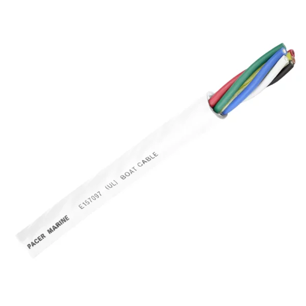 Pacer Round 6 Conductor Cable - 100' - 16-6 AWG - Black, Brown, Red, Green, Blue & White