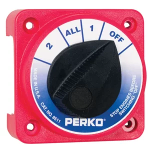 Perko Compact Medium Duty Battery Selector Switch w-o Key Lock