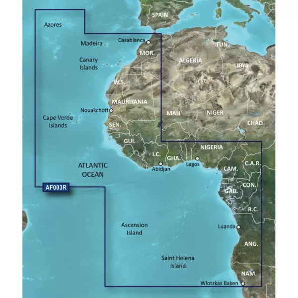 Garmin BlueChart g3 HD - HXAF003R - Western Africa - microSD-SD
