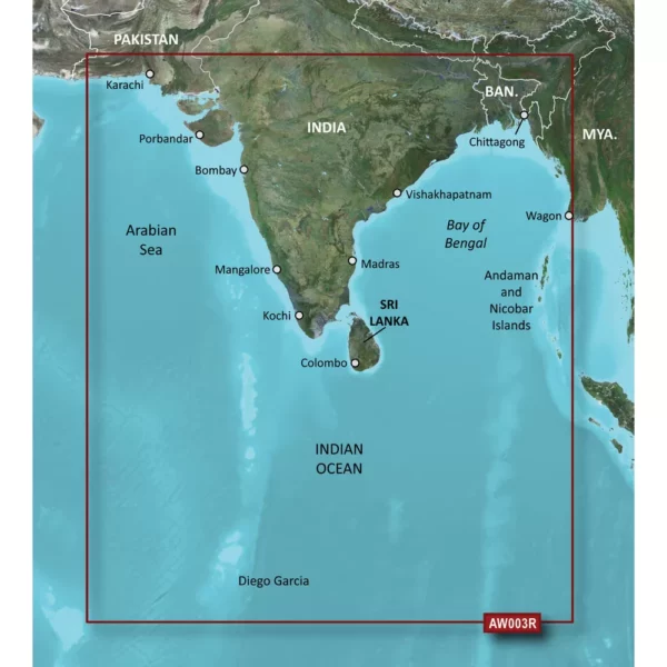 Garmin BlueChart g3 HD - HXAW003R - Indian Subcontinent - microSD-SD
