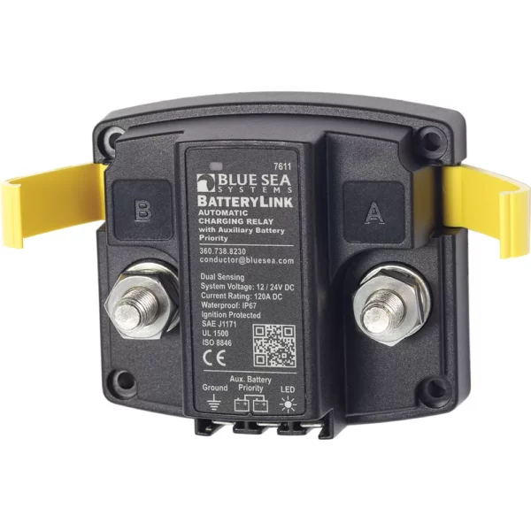 Blue Sea 7611 DC BatteryLink Automatic Charging Relay - 120 Amp w-Auxiliary Battery Charging - Image 3