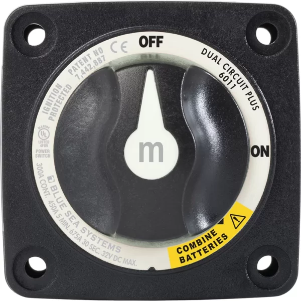Blue Sea 6011200 m-Series Battery Switch Dual Circuit Plus - Black - Image 4
