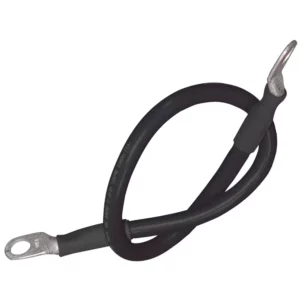Ancor Battery Cable Assembly, 2 AWG (34mm) Wire, 5-16" (7.93mm) Stud, Black - 18" (45.7cm)