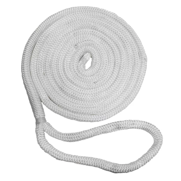 New England Ropes 3-4" Double Braid Dock Line - White - 25'