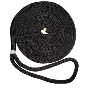 New England Ropes 5-8" Double Braid Dock Line - Black - 15'