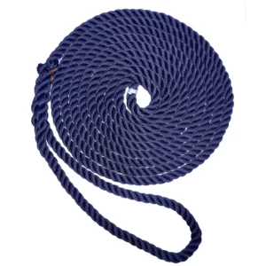 New England Ropes 5-8" Premium 3-Strand Dock Line - Navy Blue - 15'