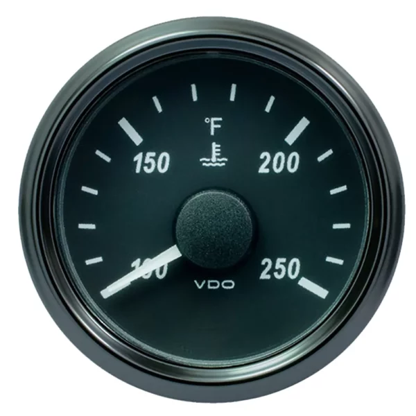 VDO SingleViu 52mm (2-1-16") Water Temp. Gauge - 250 F - 291-22 OHM