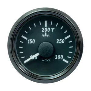VDO SingleViu 52mm (2-1-16") Oil Temp. Gauge - 300 F - 322-18 Ohm