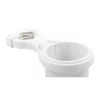 Camco Clamp-On Rail Mounted Cup Holder - Small for Up to 1-1-4" Rail - White - Image 2