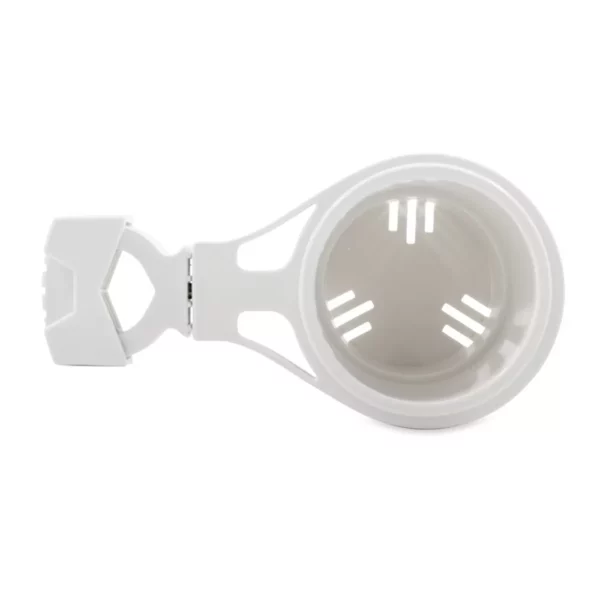 Camco Clamp-On Rail Mounted Cup Holder - Small for Up to 1-1-4" Rail - White - Image 3