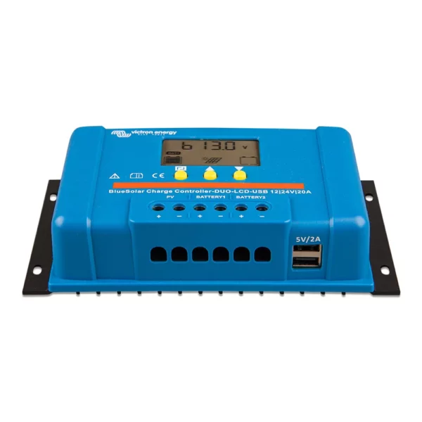 Victron BlueSolar PWM Charge Controller (DUO) LCD & USB Charge Control - 12-24VDC - 20A