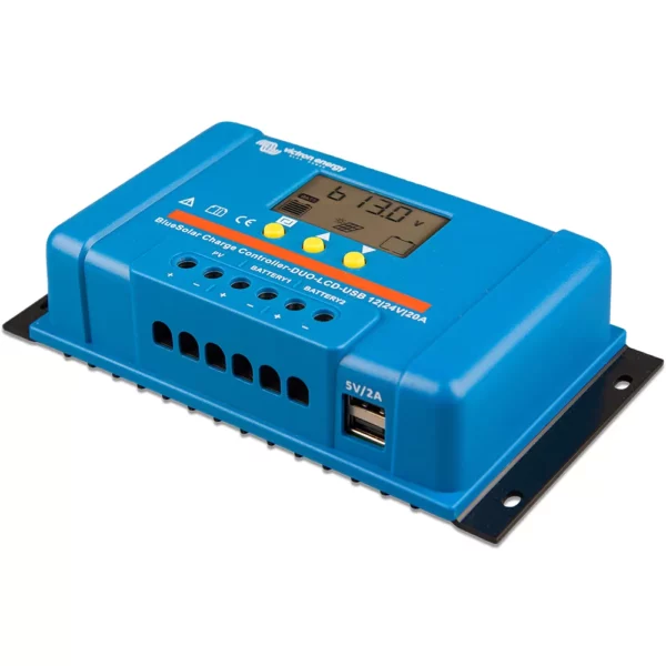 Victron BlueSolar PWM Charge Controller (DUO) LCD & USB Charge Control - 12-24VDC - 20A - Image 3