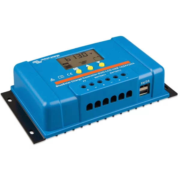Victron BlueSolar PWM Charge Controller (DUO) LCD & USB Charge Control - 12-24VDC - 20A - Image 4