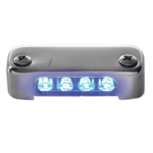Attwood Blue LED Micro Light w-Stainless Steel Bezel & Vertical Mount