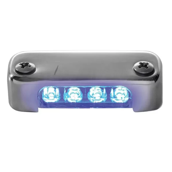Attwood Blue LED Micro Light w-Stainless Steel Bezel & Vertical Mount