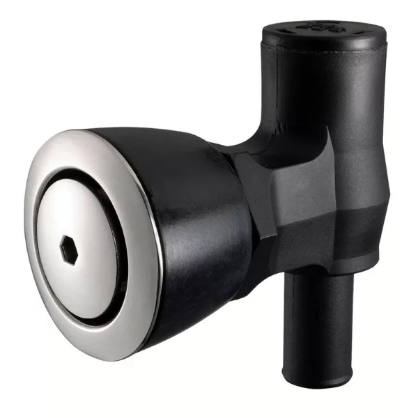 Attwood 90 P-Trap Fuel Tank Vent - Flush Mount - Black w-Stainless Steel Vent Head