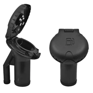 Attwood Deck Fill f-Pressure Relief Systems - Angled Body & Scalloped Black Plastic Cap