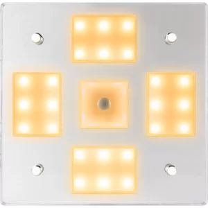 Sea-Dog Square LED Mirror Light w-On-Off Dimmer - White & Blue