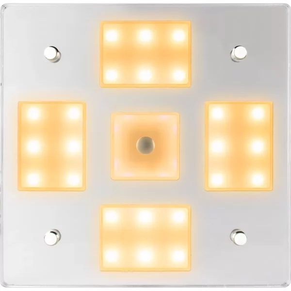 Sea-Dog Square LED Mirror Light w-On-Off Dimmer - White & Blue