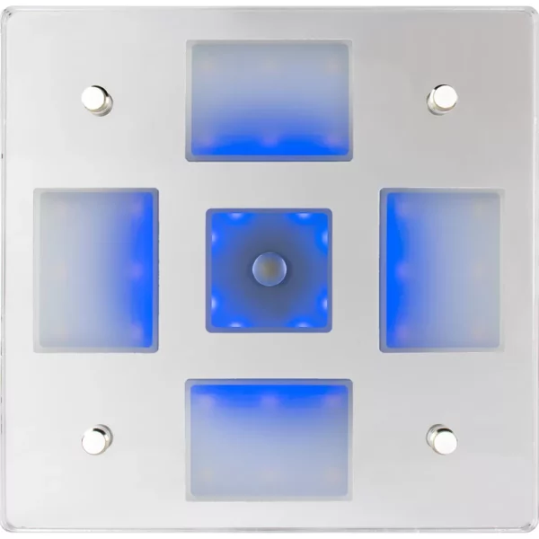 Sea-Dog Square LED Mirror Light w-On-Off Dimmer - White & Blue - Image 2