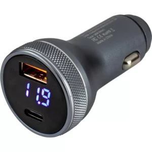 Sea-Dog Round USB & USB-C Power Plug w-Voltmeter