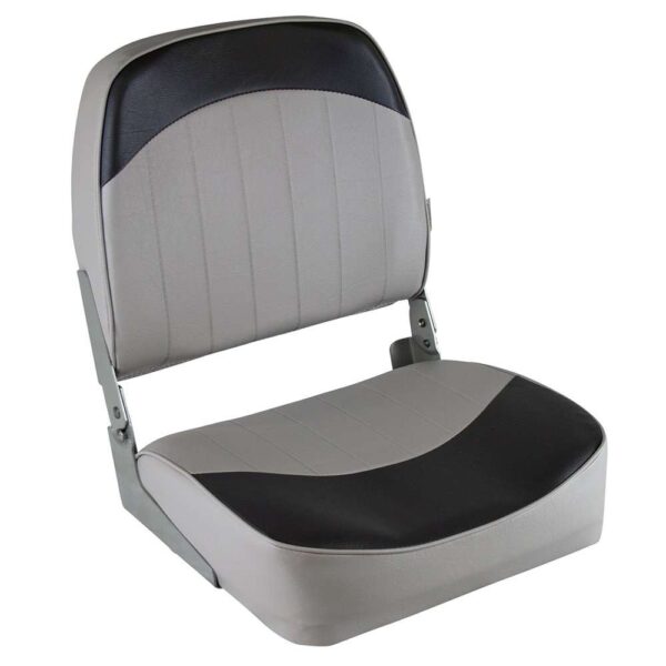 Wise Standard Low-Back Fishing Seat - Grey-Charcoal