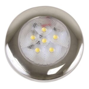 Scandvik B3 Downlight Surface Mount - Cool White - SS Trim - IP67 - 12-24V