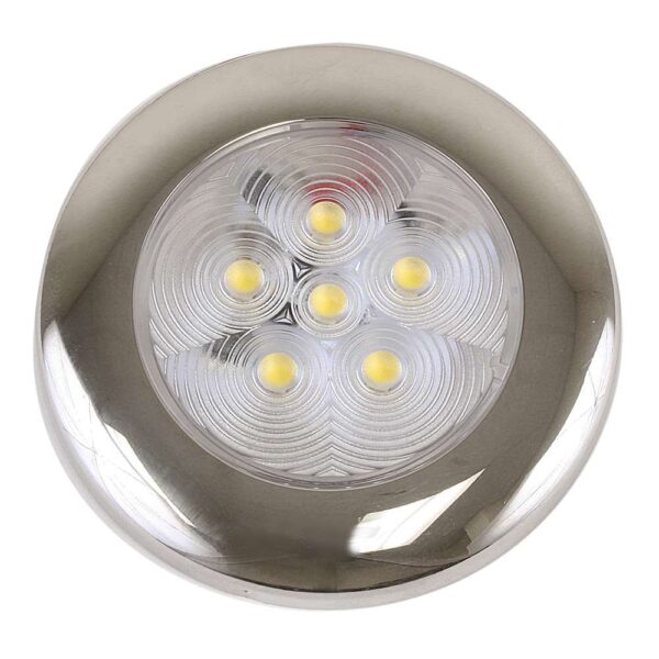 Scandvik B3 Downlight Surface Mount - Cool White - SS Trim - IP67 - 12-24V