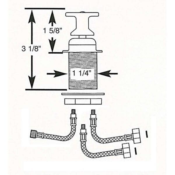 Scandvik T-Handle Shower Mixer Control - Image 2