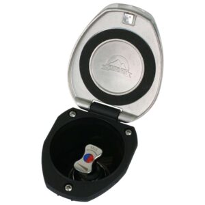 Scandvik Recessed T-Handle Mixing Valve - SS w-Black Cup