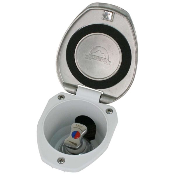 Scandvik Recessed T-Handle Mixing Valve - SS w-White Cup