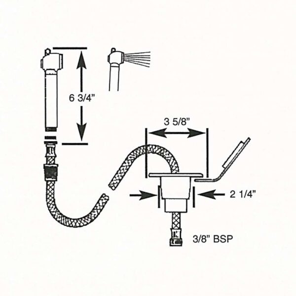 Scandvik Recessed Transom Shower w-6' Hose - White - Image 2