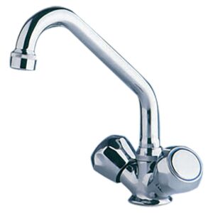 Scandvik Chrome Galley Mixer w-Swivel Spout