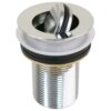 Scandvik Sink Drain w-Flip Stopper - Chrome Plated Brass