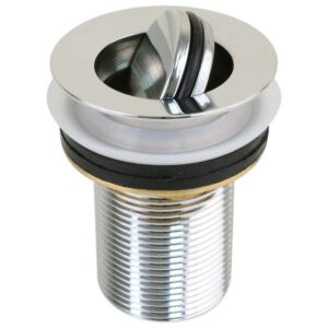 Scandvik Sink Drain w-Flip Stopper - Chrome Plated Brass