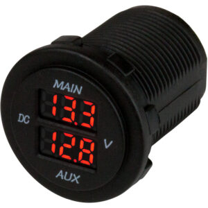 Sea-Dog Round Voltage Meter 5V-15VDC w-Rainbow Dial