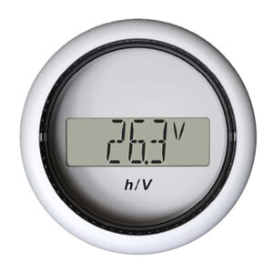 Veratron 52MM (2-1-16") ViewLine Hour Counter-Voltmeter - White