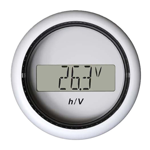 Veratron 52MM (2-1-16") ViewLine Hour Counter-Voltmeter - White