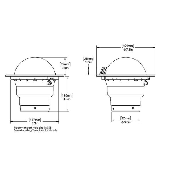 Ritchie SS-5000 SuperSport Compass - Flush Mount - Black - Image 2
