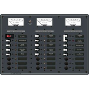 Blue Sea 8084 AC Main +6 Positions-DC Main +15 Positions Toggle Circuit Breaker Panel - White Switches