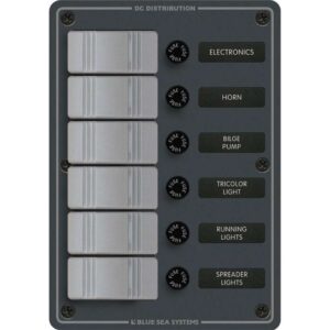 Blue Sea 8053 Slate Grey - 6 Position - Vertical