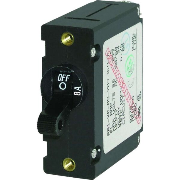 Blue Sea 7347 AC-DC Single Pole Magnetic World Circuit Breaker  -  8 AMP