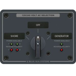 Blue Sea 8386 AC Rotary Switch Panel 30 Ampere 2 Positon + OFF, 4 Pole
