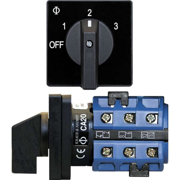 CW20950 Blue Sea 9010 Switch, AV 120VAC 32A OFF +3 Positions