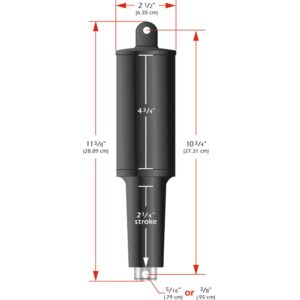 Lenco 101XD Extreme Duty Actuator - 12V - 2-1-4" Stroke - 5-16" Hardware
